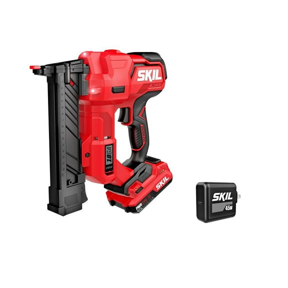 Skil Pwr Core 20 Brushless 20V 18 Gauge 1/4 Inch Narrow Crown Stapler Kit