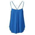 thumbnail image 4 of Lixiuxyad Summer Tank Tops Vests For Women Summer Casual Fashion Tops Strap Chiffon Sleeveless Tank Top(Blue XXL), 4 of 5
