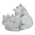 thumbnail image 4 of Winter Snow White Albino Wolf Mother at Repose with 4 Cubs Family Figurine, 4 of 10