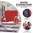 thumbnail image 4 of Flash Furniture Red Portable Heated Reclining Stadium Chair with Armrests, Padded Back & Heated Seat with Dual Storage Pockets and Backpack Straps, 4 of 18