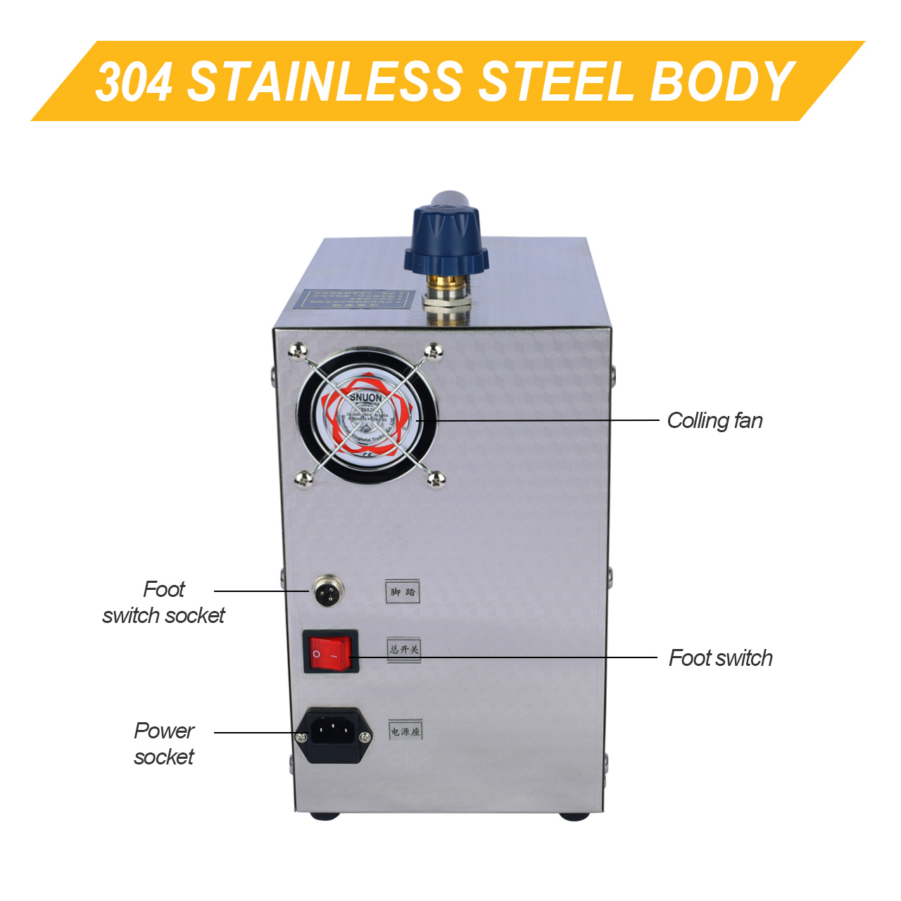 Tooltos 2L Gold Silver Stainless Steel Jewelry Steam Cleaner
