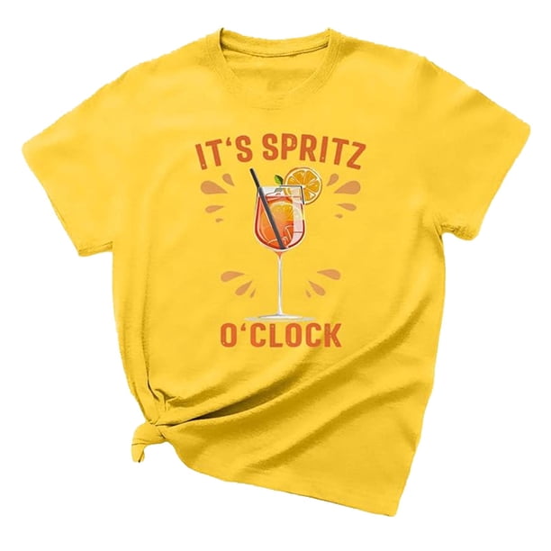 Camisa Casual de Manga Corta con Cuello en V con Diseño de Cóctel Humorístico para Fiestas, Vacaciones Y Uso Diario