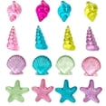 thumbnail image 5 of 92pcs/Set 4 Styles Acrylic Seashells Conch Starfish Assorted Color for Table Scatters Beach Theme Sea Shells Party Decoration Crafts, 5 of 6