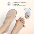 thumbnail image 4 of DREAM PAIRS Women's Mary Jane Flat Shoes Breathable Knit Walking Shoes with Elastic Strap Comfortable Machine Washable Slip-On Flats, 4 of 8