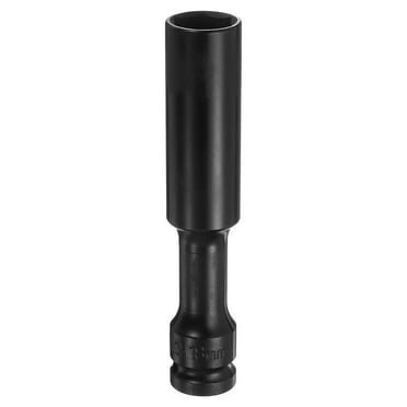 Uxcell Deep Thin Wall Impact Socket 18mm Metric 6 Point Socket 1/2" Square Drive 5" Extra Long CR-V Steel Industrial Grade