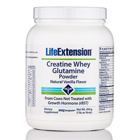 Créatine Whey Glutamine (Arôme vanille naturelle) - 16 oz (454 g) de L