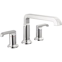 Open Box Delta T2789-Lhp Tetra Tub Deck Mounted Roman Tub Filler - Lumicoat Chrome