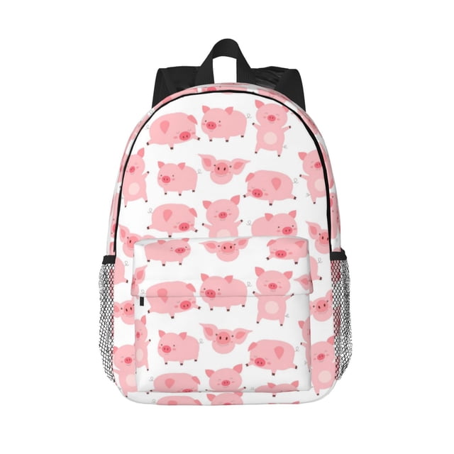 Disketp Kawaii Pigs Mochila Escolar de 15 Pulgadas, Mochila Ligera para Estudiantes, Viajes y Trabajo, Cómoda y Resistente para el Uso Diario