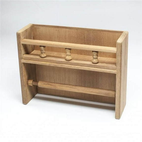 HomeRoots 478234 Wall Mounted 13.07 in. Wood Spice Jar & Rack Set