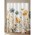 thumbnail image 4 of Watercolor Flowers Shower Curtain, Floral Waterproof Shower Curtain Set with 12 Hooks Lightweight Washable Fabric Shower Curtains for Bathroom 48x72 Inches, 4 of 6