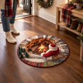 thumbnail image 5 of Christmas 3D Rugs Optical Illusion,Vortex Floor Mat with Christmas Pattern,Non-Slip Santa Claus Round 3D Effect Design Floor Mat for Festive Xmas Holiday Party Home Indoor Decorative, 5 of 6