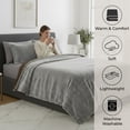 thumbnail image 5 of Lavish Home 3-Piece Full/Queen-Size Faux Mink Fur Sham and Comforter Set for Adult, 5 of 7