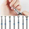 thumbnail image 7 of dianhelloya 7Pcs Nail Drill Bits Set Assorted Size Heavy Duty Emery Nail Art File Pedicure Manicure Grinder Machine Bits Accessories Replacement Kit Sets, 7 of 7