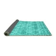 thumbnail image 2 of Ahgly Company Indoor Rectangle Abstract Turquoise Blue Contemporary Area Rugs, 8' x 10', 2 of 4