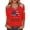 Red-D-30527aa, variant on Trgacdwlo S-5XL 250 Anniversary USA Shirt Women Flag Print V Neck 3/4 Sleeve Patriotic Shirts Freedom 1776-2026 4th of July Shirts