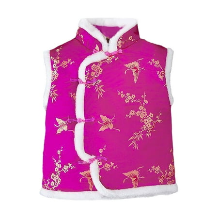 

JDEFEG Big Boys Winter Jackets Toddler Kids Fleece Vest Coat Calendar New Year Sleeveless Traditional Tang Suit Tops Baby Coat Performance Boys Winter Clothes Size 14 Hot Pink 130