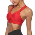 thumbnail image 3 of Bras No Underwire Women Full-Coverage Bra Feature V-Neck Push-up Bra Style W-781 Red M, 3 of 7