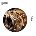 thumbnail image 2 of 14 Inch Wall Clock Battery Operated Silent Clock Decorative for Office, Kitchen, Outdoor, Living Room，Roaring Lion Animal Exquisite, 2 of 4