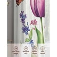 thumbnail image 5 of Spring Floral Sheer Curtains 108 Inch Length 2 Panels Set, Butterfly Botanical Summer Tulip Flowers Voile Window Treatment Semi Sheer Long Curtains Drapes for Bedroom/Living Room/Kitchen 52"x108"x2, 5 of 7