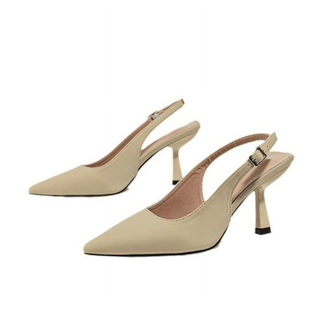 

Women s Slingback Kitten Heel Pointed Toe Dress Shoes