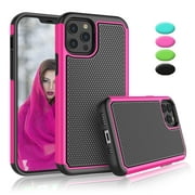 iPhone 12 Pro Max Case, 2020 Apple 6.7" iPhone 12 Pro Max Cute Case, Takfox Shock Absorbing Case Rubber Silicone & Plastic Scratch Resistant Bumper Grip Sturdy Hard Phone Cases Cover New, Rose