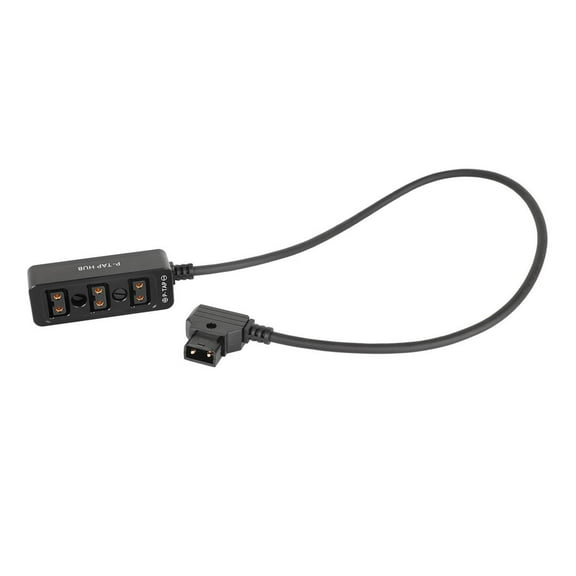 CAMVATE D-Tap B-Type Male to 3-Port Female D-Tap P-Tap Hub Adapter Splitter with Ronin 2 Thread Screw for Photography Power, Black