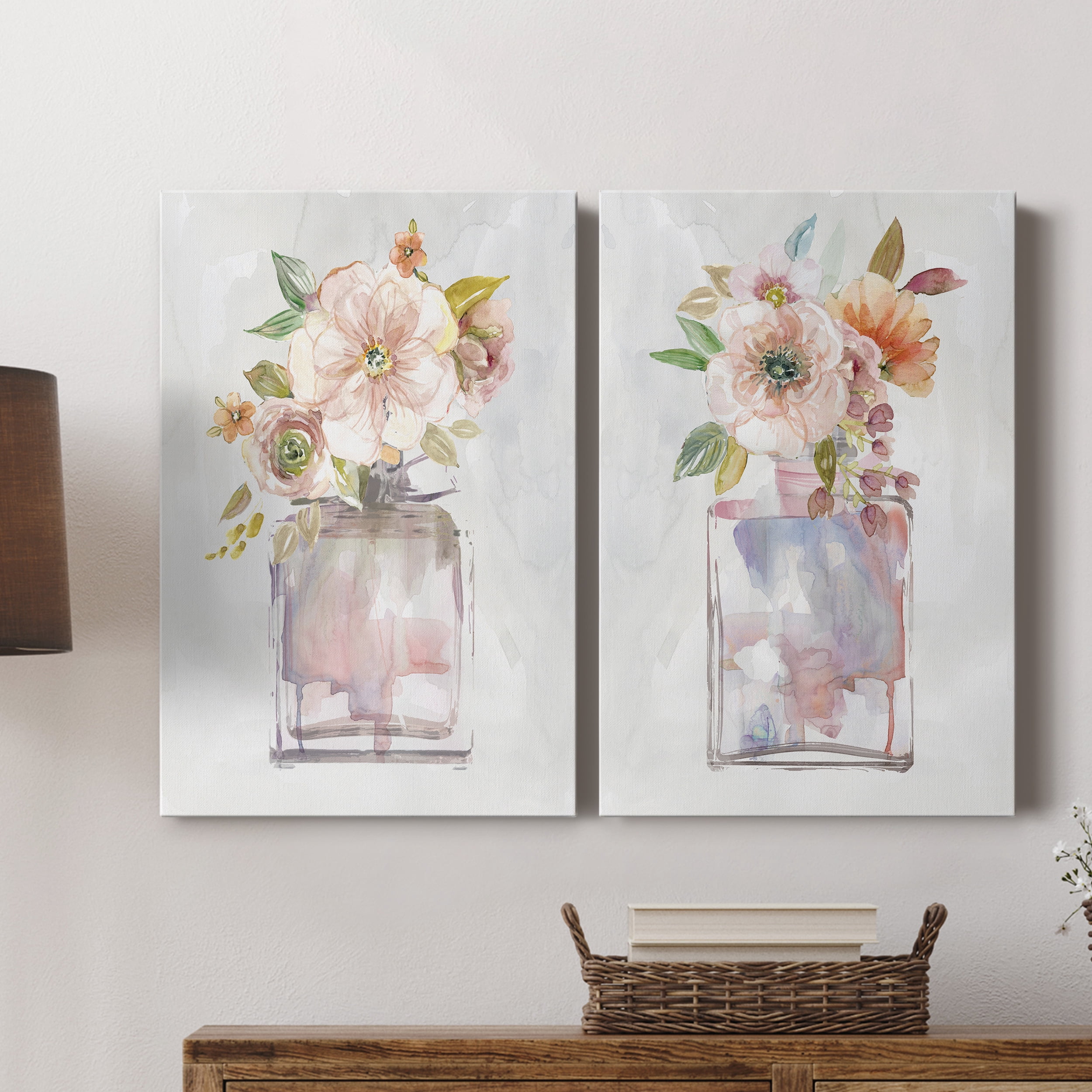 Mini Bouquet I Premium Gallery Wrapped Canvas - Ready to Hang - Set of 2 - 32 x 48 Each