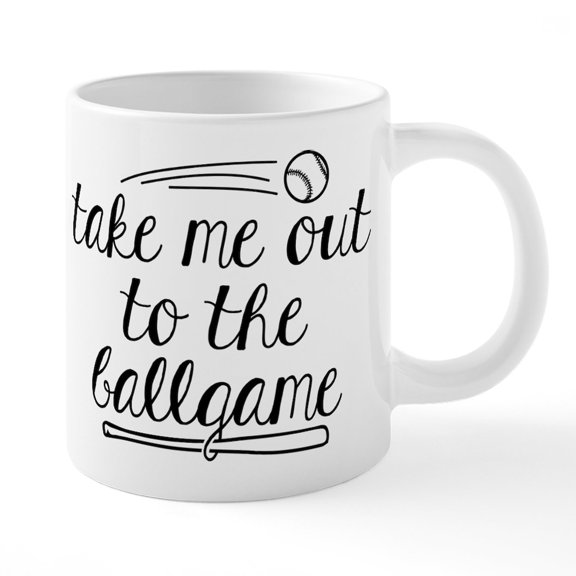 CafePress - Take Me Out To The Ballgame - 20 Oz White Ceramic Mega Mug