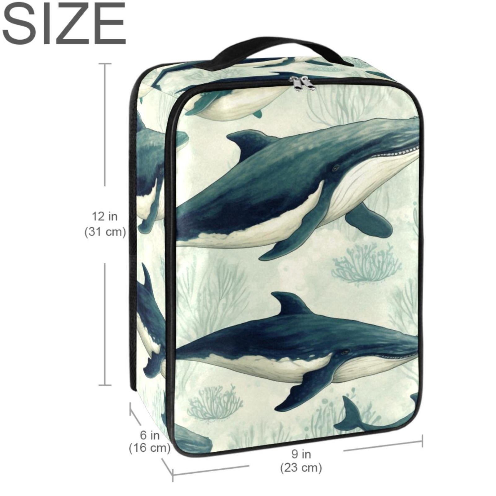 Whale Polyester Shoe Storage Containers, 23x31cm/9x12in Shoe Boxes for Organization and Protection of Footwear