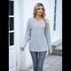 thumbnail image 4 of Camisas de Larga para Mujer, Suéteres Elegantes Informales con Botones y Cuello en V, Tops Tipo Jersey, Conjuntos de Otoño. Azul L, 4 of 10