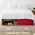 thumbnail image 4 of Bare Home Double Brushed Bed Skirt - Premium 1800 Collection - 15-inch Drop - King, Red, 4 of 4