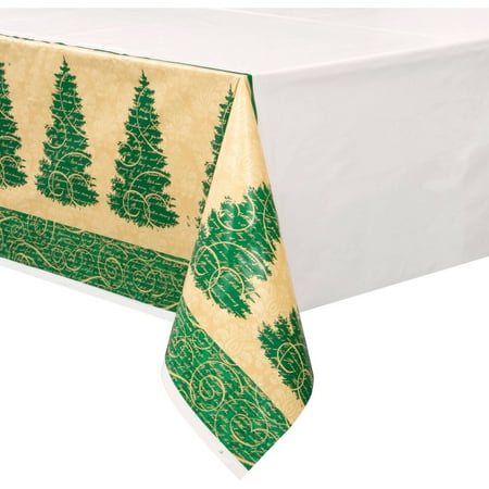 plastic elegant christmas table cover 84 quot x 54 quot walmart com plastic elegant christmas table cover 84 quot x 54 quot walmart com