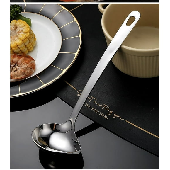 TIMIFIS Stainless Steel Crooked Spoon 304 Stainless Steel Thick Spatula with Crooked Mouth Spoon Kitchen Appliances