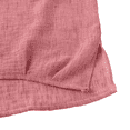 thumbnail image 4 of Cotton Linen Shirts for Women Summer 2026 Trendy Crewneck Short Sleeve Tops Casual Loose Fit Blouses by Yigetop Red 4XL, 4 of 4