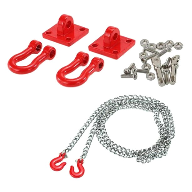 Crawler Tow Hooks with Trailer Chain For 1/10 Axial Scx10 D90