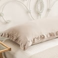 thumbnail image 4 of Move Over Taupe Ruffle Body Pillow Sham 20x54 inches Ruffled Fringe Pattern Body Pillowcase 100% Washed Microfiber, 4 of 8