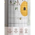 thumbnail image 6 of Bees Branches Sheer Curtains 84 Inch Length 2 Panels Set, Farmhouse Spring Botanical Wooden Voile Window Treatment Rod Pocket Curtains Sheers Drapes for Bedroom/Living Room/Kitchen 52"x84"x2, 6 of 7
