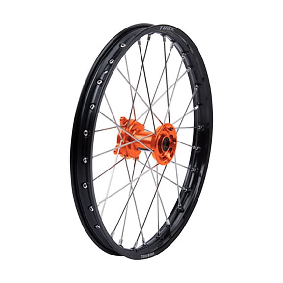Impact Complete Wheel - Front 19 x 1.40 Black Rim/Silver Spoke/Orange Hub Compatible With Gas Gas MC 85 19/16 2021