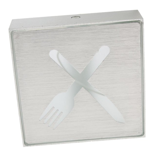 Luz de Neón LED de Cuchillos Y Tenedores Letrero de Letrero 11 * 11 * 3 Cm