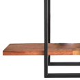 thumbnail image 2 of 3 Tier Wood and Metal Frame Wall Display with Tubular Frame, Brown and Black, 2 of 5