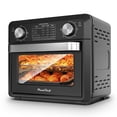 thumbnail image 2 of 11QT Compact Air Fryer Toaster Oven, 1000W Convection Countertop Oven with Reference Menus, 2-Slice Toaster, Adjustable Time & Temperature, Ideal for Singles & Couples, Black, 2 of 14