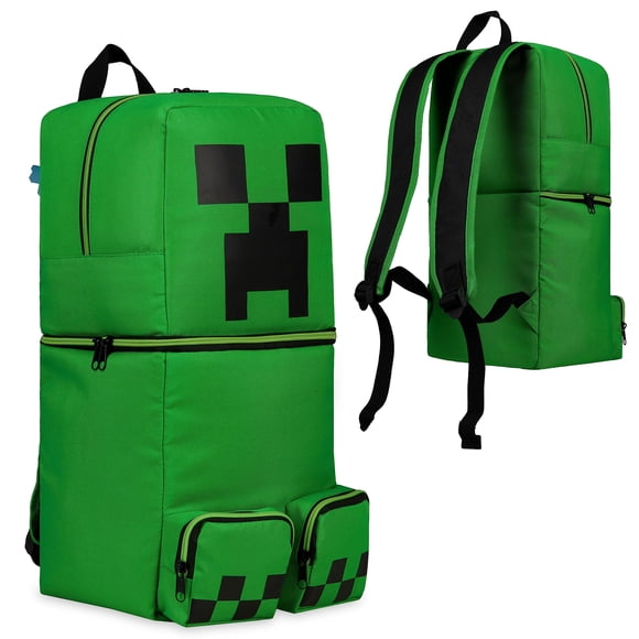 Mochila Minecraft Creeper para Niño con Correas Ajustables 50x21x19 cm