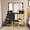 Black, variant on Dextrus 3 Color Lighting Options,Corner Vanity Set with 4 Storage Drawers and Stool, Black