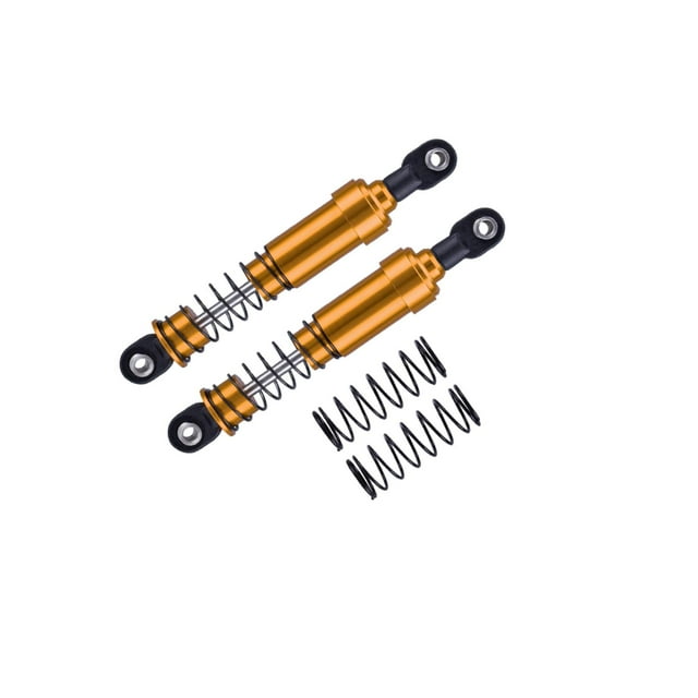 Ruiboury 2 Pcs 1:10 Accessoire de Voiture RC Pièces Absorbeur de Rechange pour Voiture RC Crawler Rouge Or 9.5cm