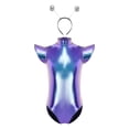 thumbnail image 3 of vastwit Girls Astronaut Leotard Metallic Alien Outfits Outer Space Fighter Bodysuit with Hair Hoop Blue 12, 3 of 7