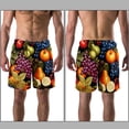 thumbnail image 3 of luoweisi Men's Beach Shorts Quick Dry Swim Trunks with Mesh Lining Fruit L, 3 of 5