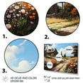 thumbnail image 3 of Designart "Countryside Cottage Garden Collage I" Landscapes Floater Framed Wall Art Living Room, 3 of 7