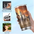 thumbnail image 6 of SKYSONIC Horse Tumbler Stainless Steel Double Wall Vacuum Reusable Insulated Mug with Straw and Built-in Coaste for Cold and Hot Beverages, 12oz, 6 of 7