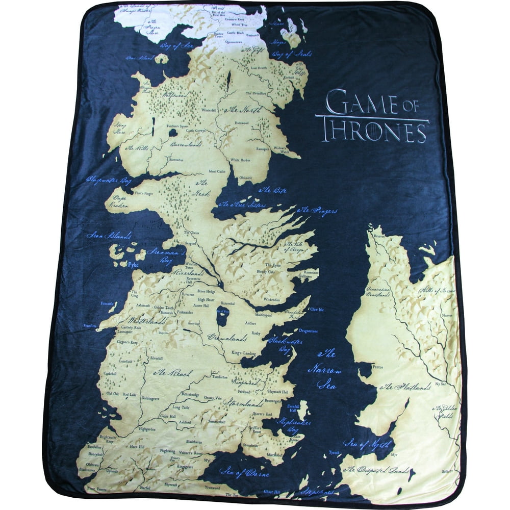 Game Of Thrones Map 46 X 60 Fleece Throw Blanket
