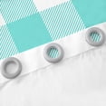thumbnail image 3 of Erosebridal Teal Buffalo Curtains Pack of 2 (42Wx63L),Abstract Artwork Black Out Curtains,Geometric Plaid Curtains for Living Room,Grid Room Decorative, 3 of 6